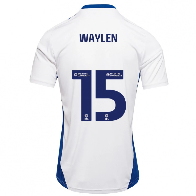 Danxen Niño Camiseta Libby Waylen #15 Blanco Azul 2ª Equipación 2025/26 La Camisa México