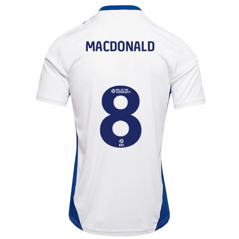 Danxen Niño Camiseta Taylor Macdonald #8 Blanco Azul 2ª Equipación 2025/26 La Camisa México