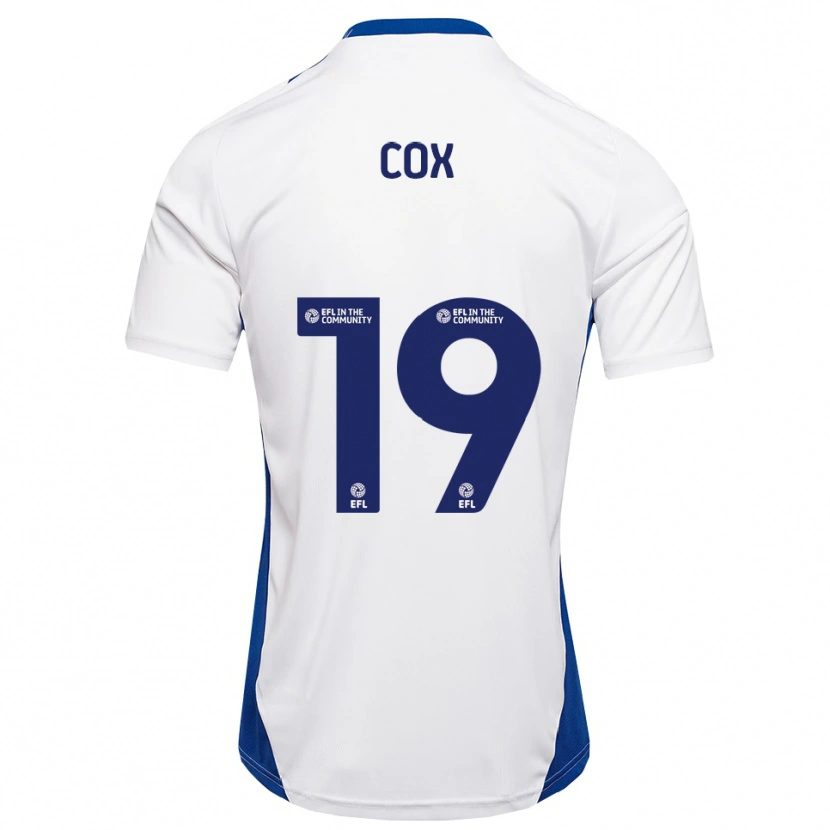 Danxen Niño Camiseta Hannah Cox #19 Blanco Azul 2ª Equipación 2025/26 La Camisa México