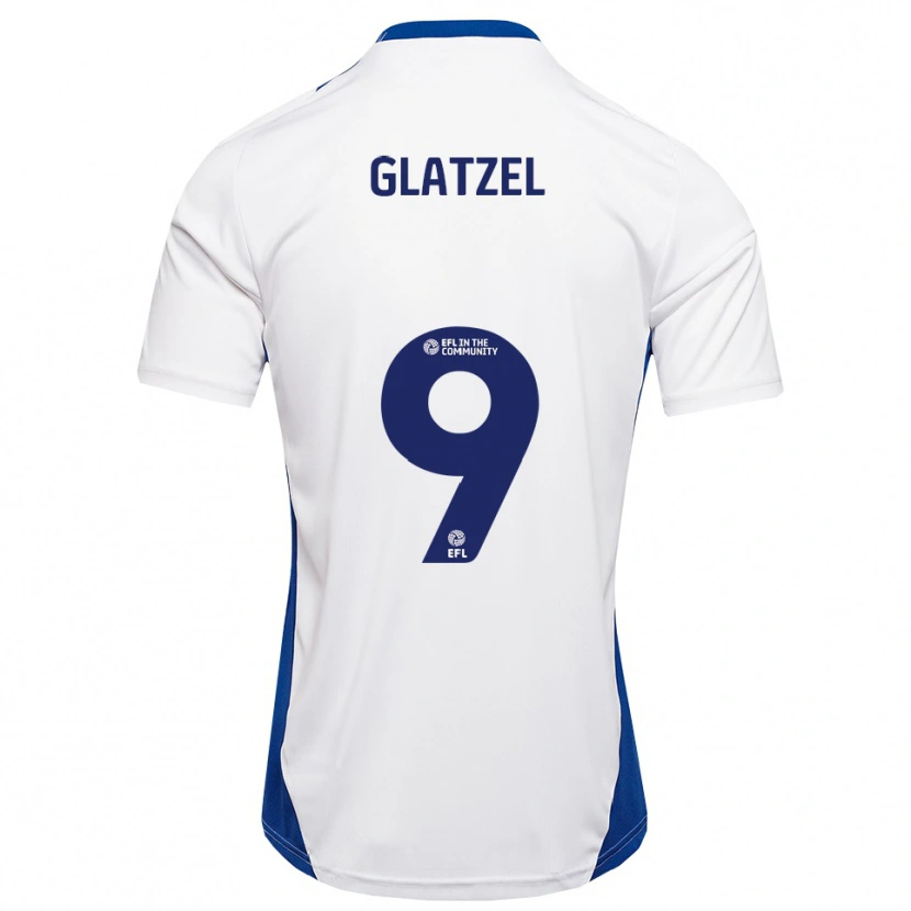 Danxen Niño Camiseta Paul Glatzel #9 Blanco Azul 2ª Equipación 2025/26 La Camisa México