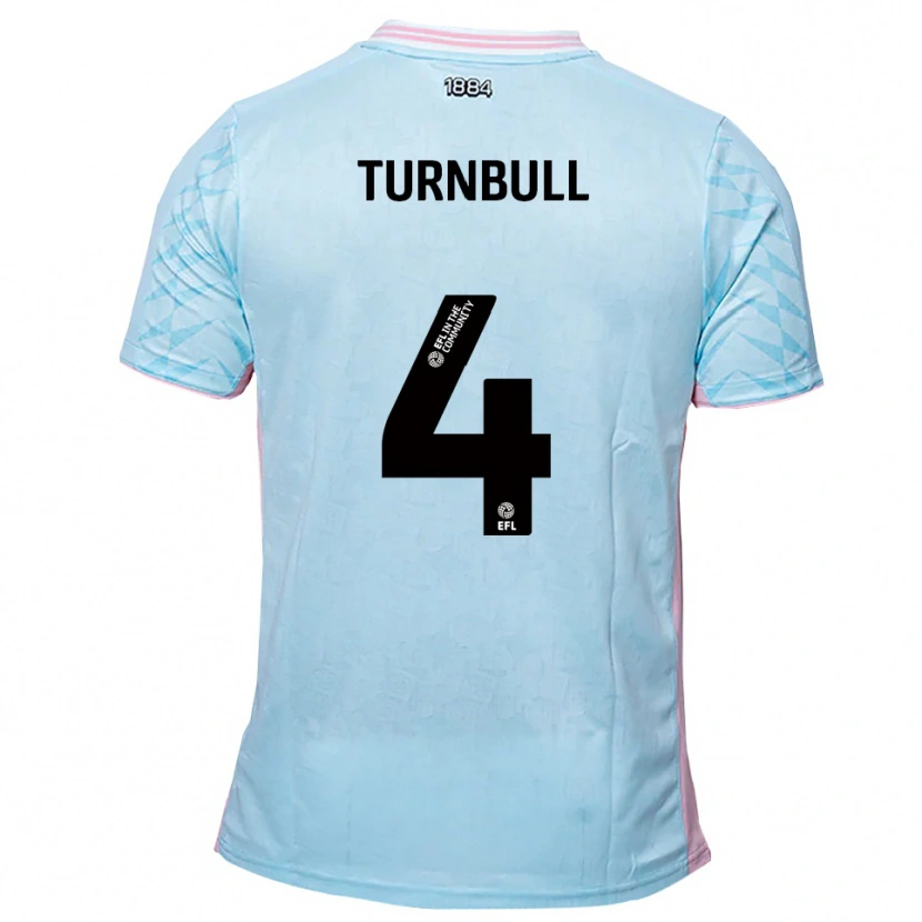Danxen Niño Camiseta Jordan Turnbull #4 Celeste Rosa 2ª Equipación 2025/26 La Camisa México