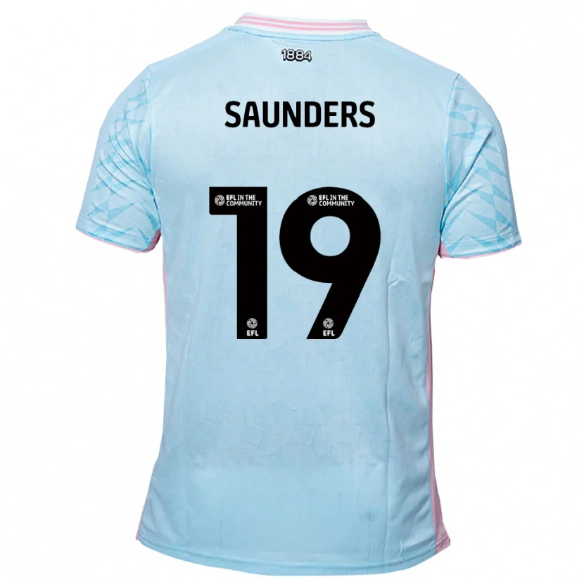 Danxen Niño Camiseta Harvey Saunders #19 Celeste Rosa 2ª Equipación 2025/26 La Camisa México
