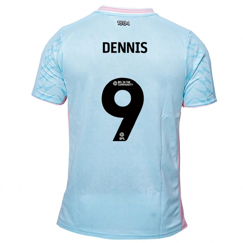Danxen Niño Camiseta Kristian Dennis #9 Celeste Rosa 2ª Equipación 2025/26 La Camisa México