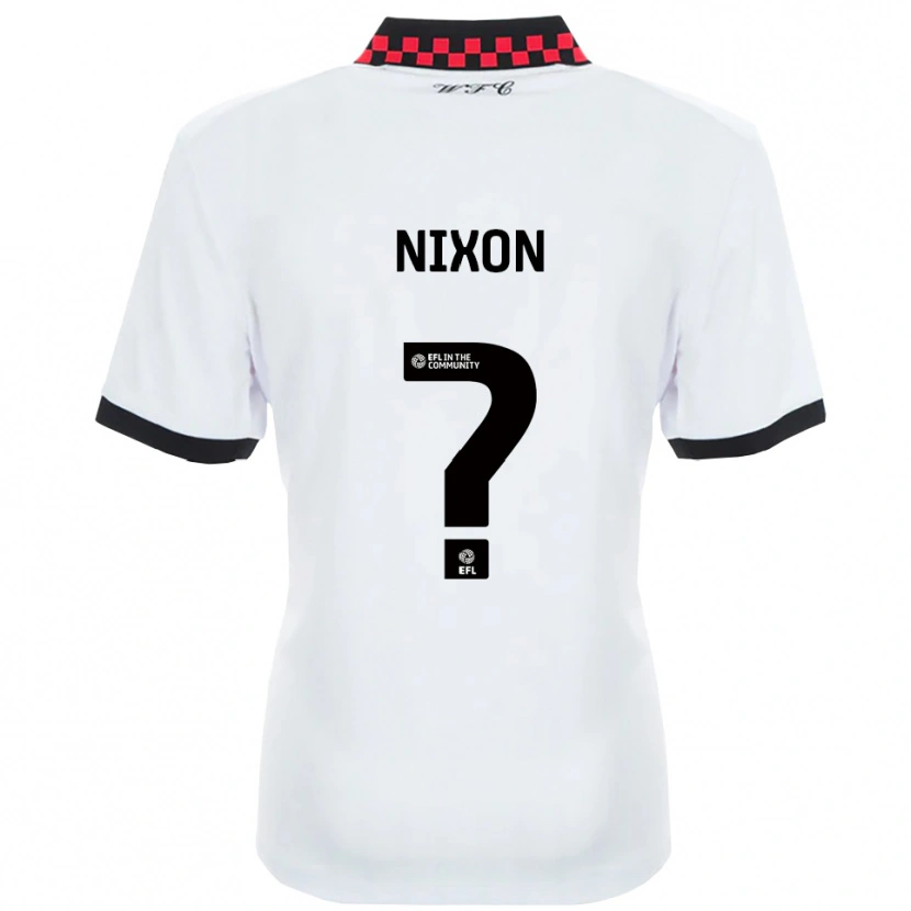 Danxen Niño Camiseta Freya Nixon #0 Blanco Negro 2ª Equipación 2025/26 La Camisa México