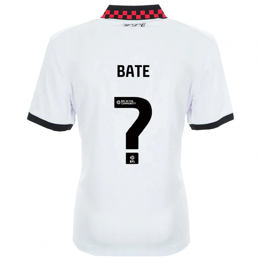 Danxen Niño Camiseta Rhiannon Bate #0 Blanco Negro 2ª Equipación 2025/26 La Camisa México