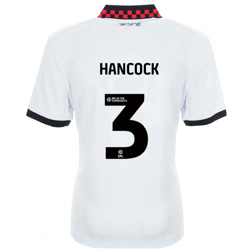 Danxen Niño Camiseta Mason Hancock #3 Blanco Negro 2ª Equipación 2025/26 La Camisa México