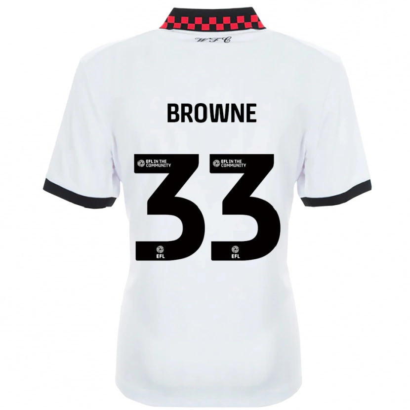 Danxen Niño Camiseta Rico Browne #33 Blanco Negro 2ª Equipación 2025/26 La Camisa México
