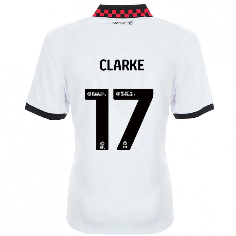 Danxen Niño Camiseta Courtney Clarke #17 Blanco Negro 2ª Equipación 2025/26 La Camisa México
