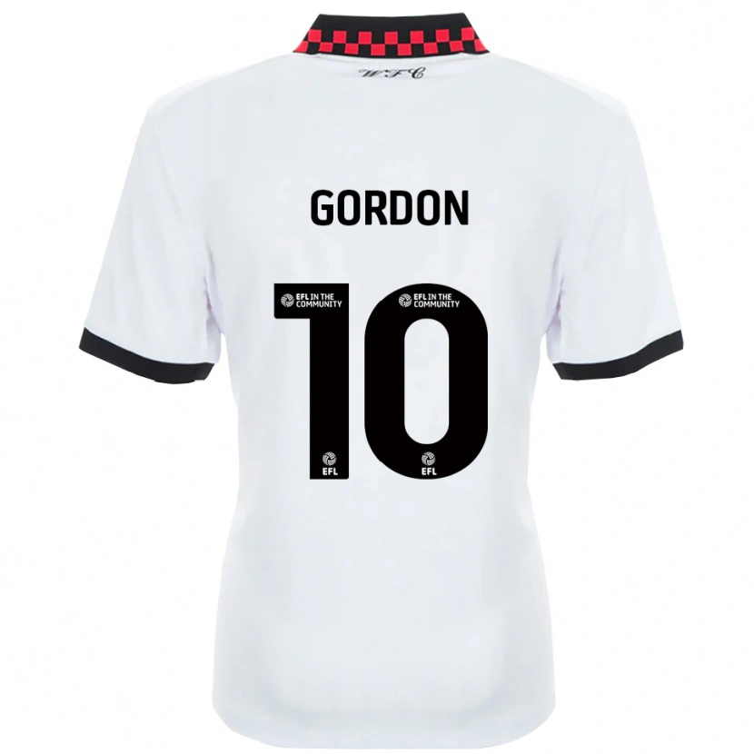 Danxen Niño Camiseta Josh Gordon #10 Blanco Negro 2ª Equipación 2025/26 La Camisa México