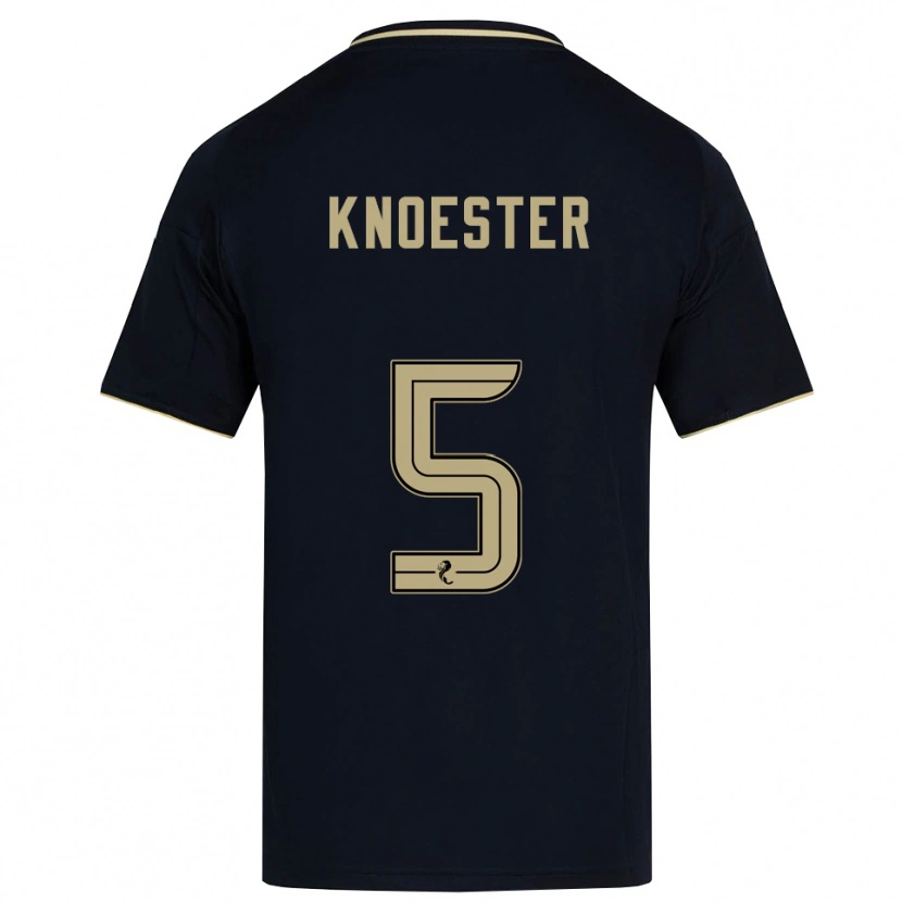Danxen Niño Camiseta Mats Knoester #5 Azul Marino Dorado 2ª Equipación 2025/26 La Camisa México