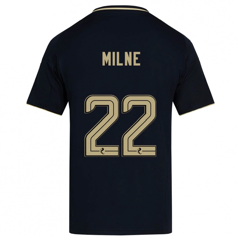 Danxen Niño Camiseta Jack Milne #22 Azul Marino Dorado 2ª Equipación 2025/26 La Camisa México
