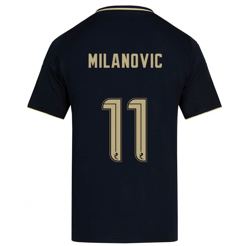 Danxen Niño Camiseta Nicolas Milanovic #11 Azul Marino Dorado 2ª Equipación 2025/26 La Camisa México