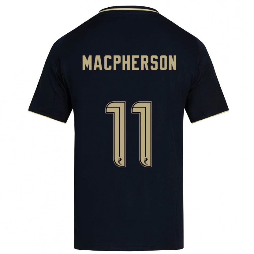 Danxen Niño Camiseta Keira Macpherson #11 Azul Marino Dorado 2ª Equipación 2025/26 La Camisa México