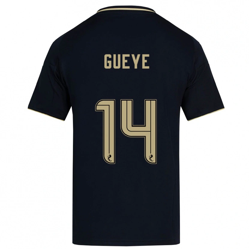 Danxen Niño Camiseta Pape Habib Gueye #14 Azul Marino Dorado 2ª Equipación 2025/26 La Camisa México