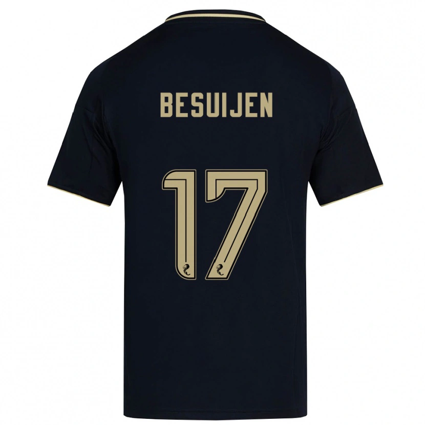 Danxen Niño Camiseta Vicente Besuijen #17 Azul Marino Dorado 2ª Equipación 2025/26 La Camisa México