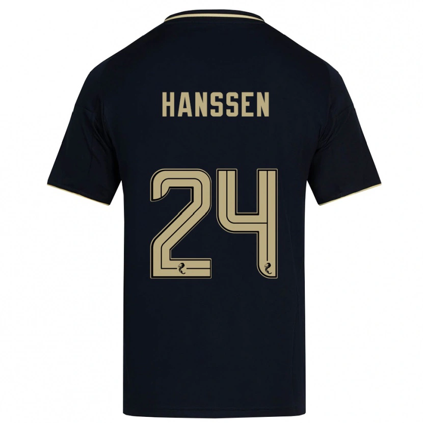 Danxen Niño Camiseta Nadine Hanssen #24 Azul Marino Dorado 2ª Equipación 2025/26 La Camisa México