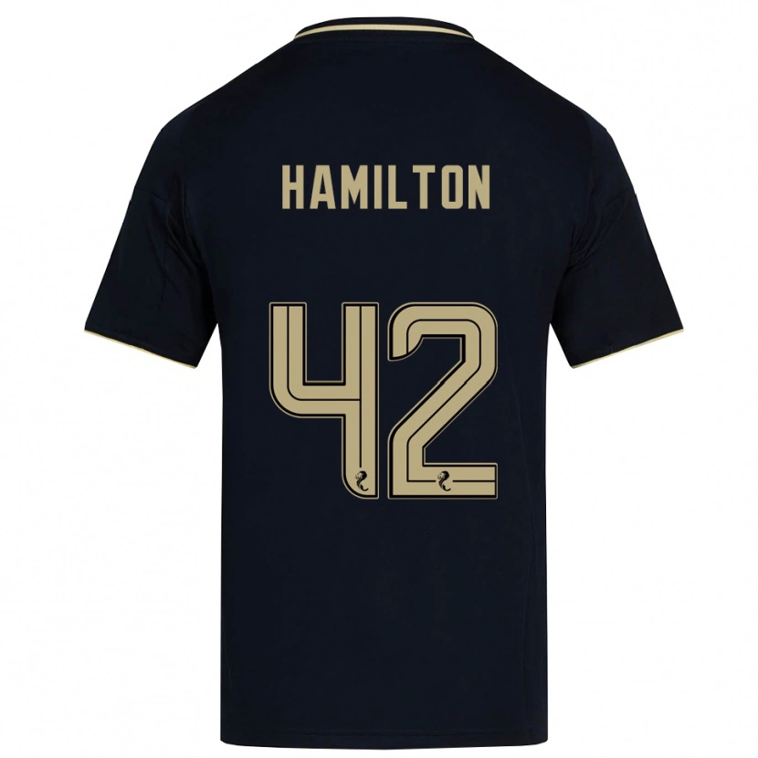 Danxen Niño Camiseta Brendan Hamilton #42 Azul Marino Dorado 2ª Equipación 2025/26 La Camisa México