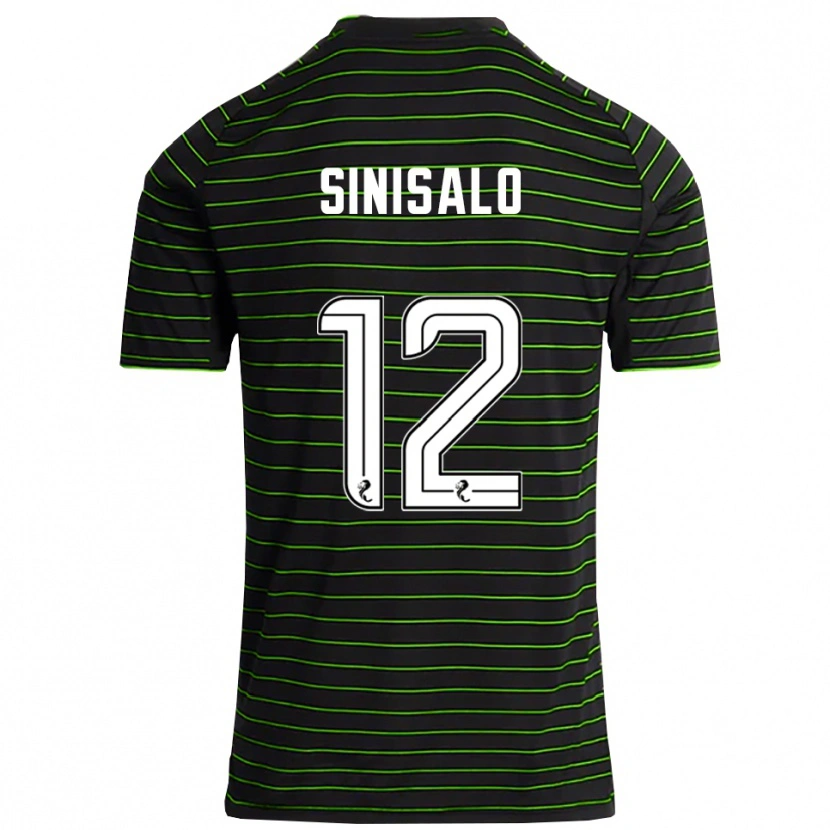 Danxen Niño Camiseta Viljami Sinisalo #12 Negro Verde 2ª Equipación 2025/26 La Camisa México