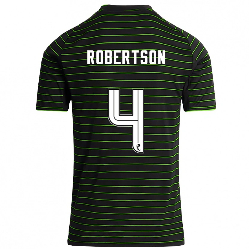 Danxen Niño Camiseta Lisa Robertson #4 Negro Verde 2ª Equipación 2025/26 La Camisa México