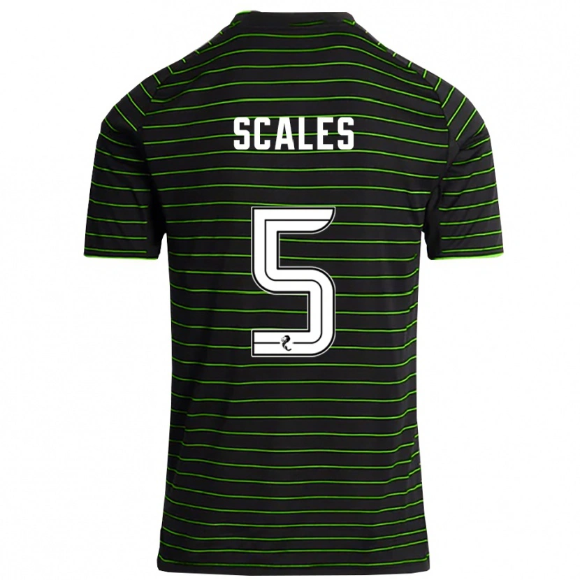 Danxen Niño Camiseta Liam Scales #5 Negro Verde 2ª Equipación 2025/26 La Camisa México