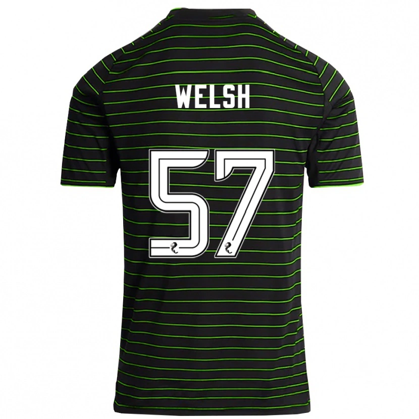 Danxen Niño Camiseta Stephen Welsh #57 Negro Verde 2ª Equipación 2025/26 La Camisa México