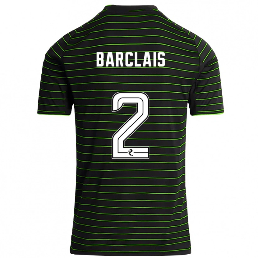 Danxen Niño Camiseta Celya Barclais #2 Negro Verde 2ª Equipación 2025/26 La Camisa México