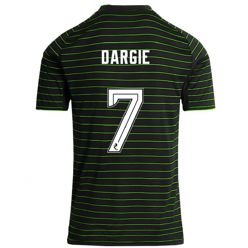 Danxen Niño Camiseta Rhys Dargie #7 Negro Verde 2ª Equipación 2025/26 La Camisa México