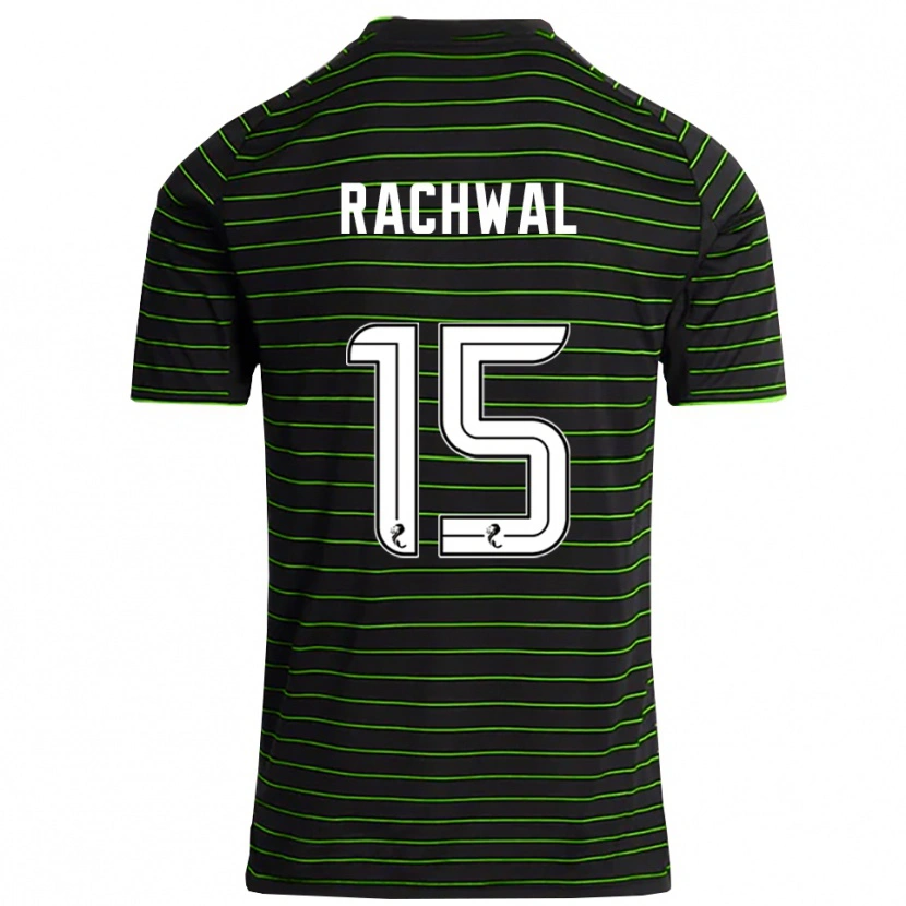 Danxen Niño Camiseta Robert Rachwal #15 Negro Verde 2ª Equipación 2025/26 La Camisa México