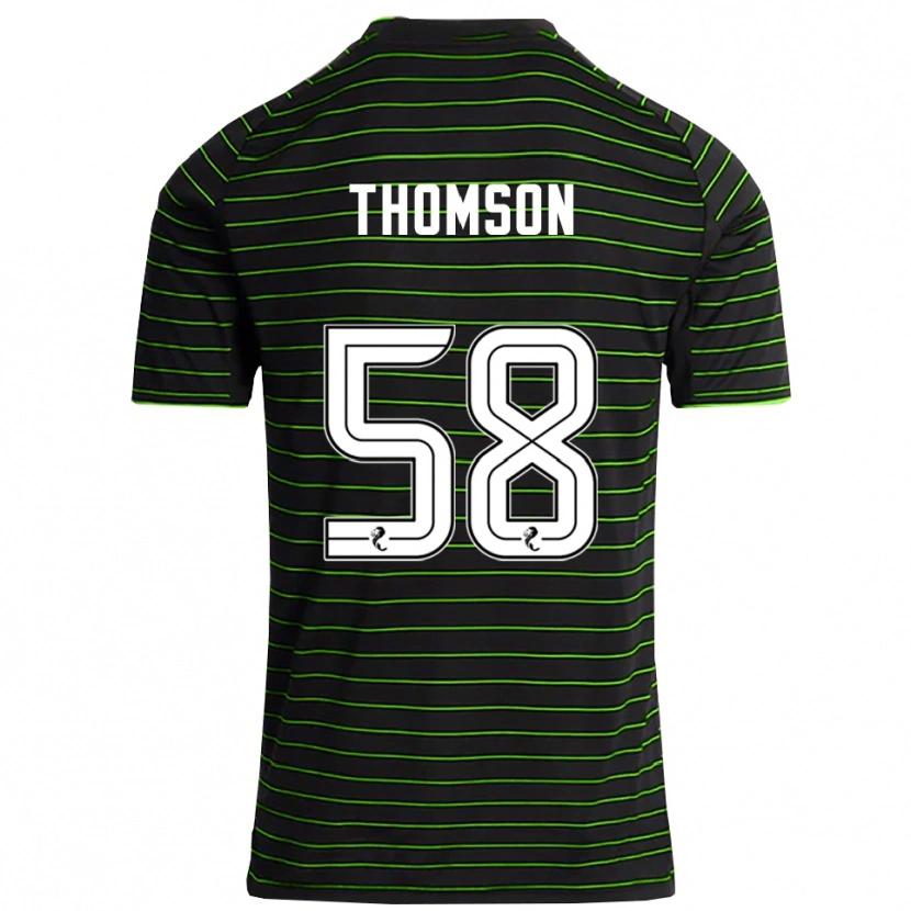 Danxen Niño Camiseta Corey Thomson #58 Negro Verde 2ª Equipación 2025/26 La Camisa México