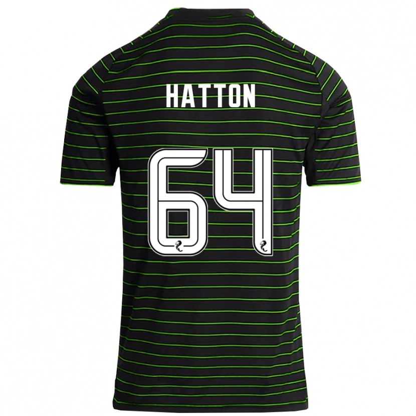 Danxen Niño Camiseta Thomas Hatton #64 Negro Verde 2ª Equipación 2025/26 La Camisa México
