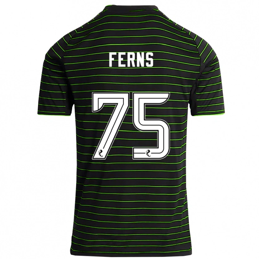Danxen Niño Camiseta Ronan Ferns #75 Negro Verde 2ª Equipación 2025/26 La Camisa México