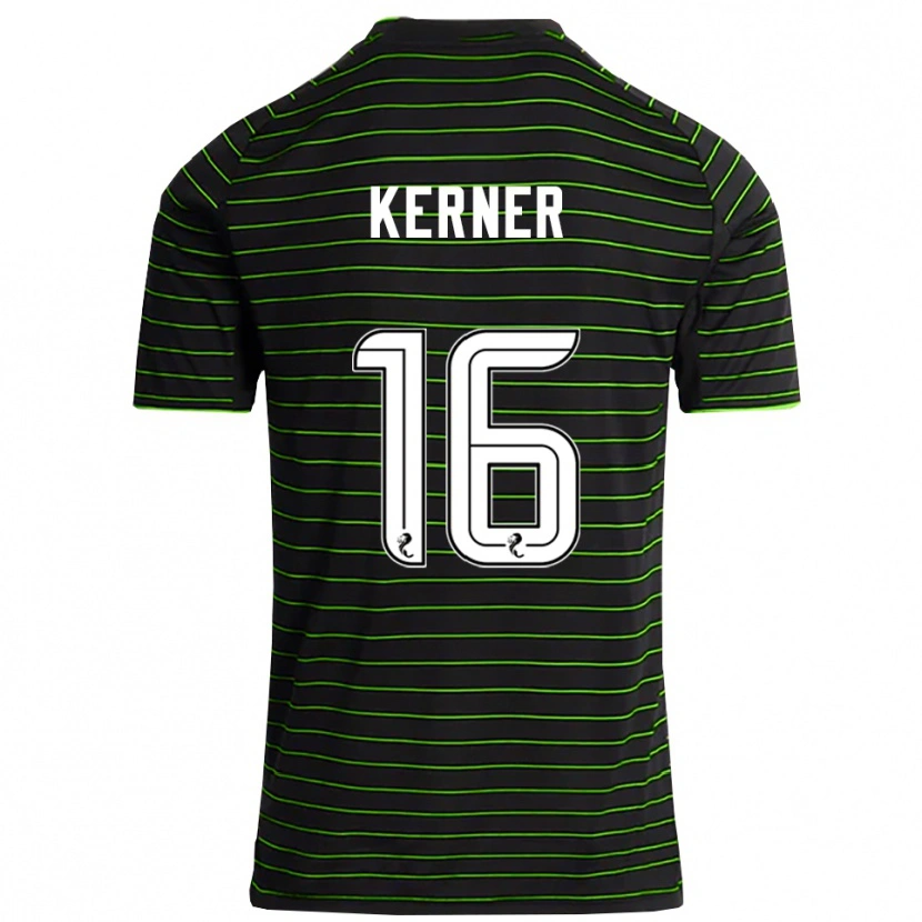 Danxen Niño Camiseta Hana Kerner #16 Negro Verde 2ª Equipación 2025/26 La Camisa México