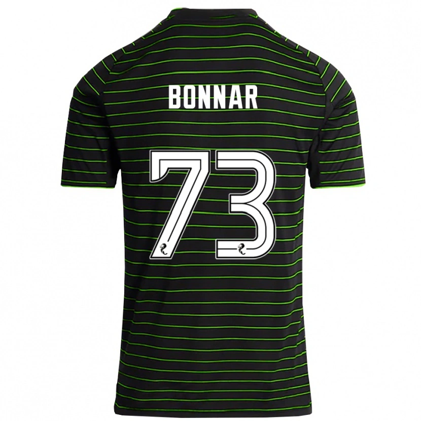Danxen Niño Camiseta Jude Bonnar #73 Negro Verde 2ª Equipación 2025/26 La Camisa México