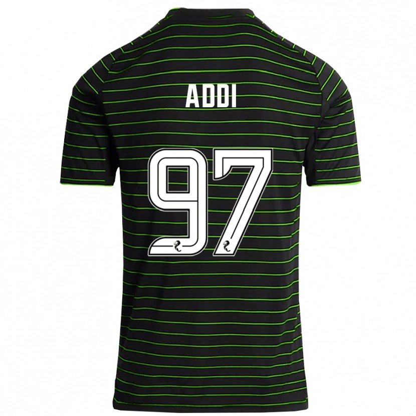 Danxen Niño Camiseta Imane Addi #97 Negro Verde 2ª Equipación 2025/26 La Camisa México