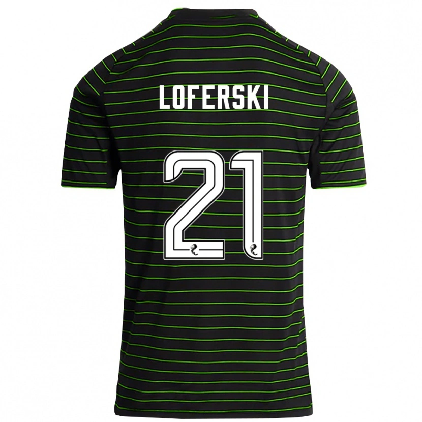 Danxen Niño Camiseta Kit Loferski #21 Negro Verde 2ª Equipación 2025/26 La Camisa México