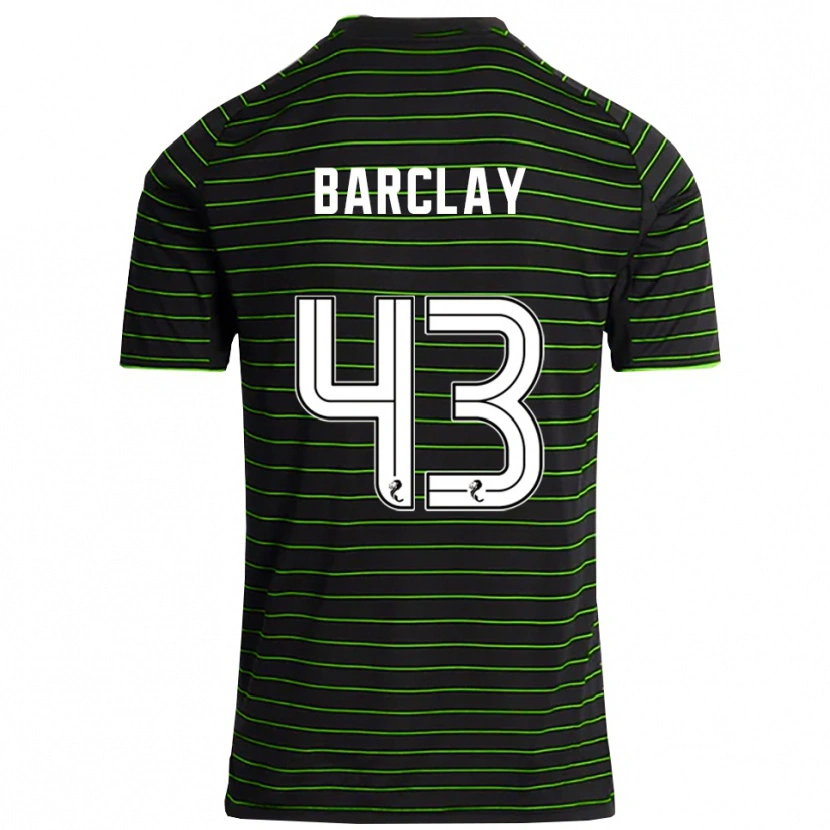 Danxen Niño Camiseta Lucy Barclay #43 Negro Verde 2ª Equipación 2025/26 La Camisa México