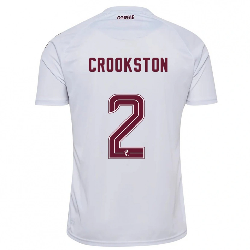 Danxen Niño Camiseta Gregor Crookston #2 Blanco Borgoña 2ª Equipación 2025/26 La Camisa México