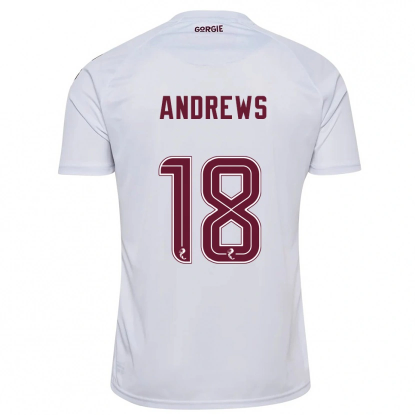 Danxen Niño Camiseta Joely Andrews #18 Blanco Borgoña 2ª Equipación 2025/26 La Camisa México