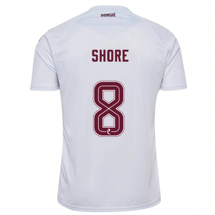 Danxen Niño Camiseta Eilidh Shore #8 Blanco Borgoña 2ª Equipación 2025/26 La Camisa México
