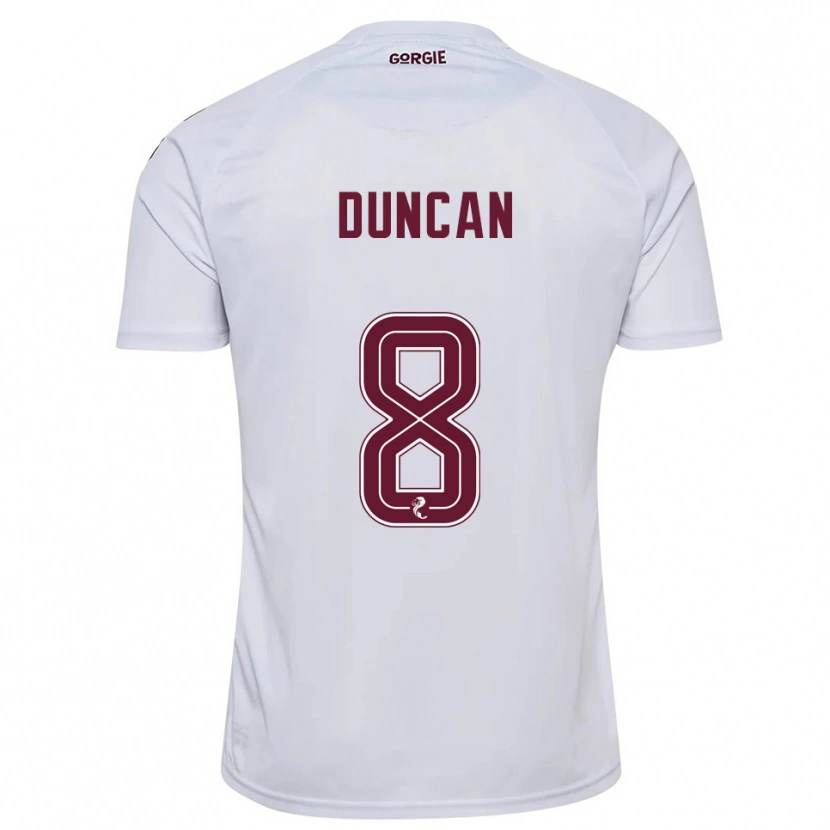 Danxen Niño Camiseta Ryan Duncan #8 Blanco Borgoña 2ª Equipación 2025/26 La Camisa México