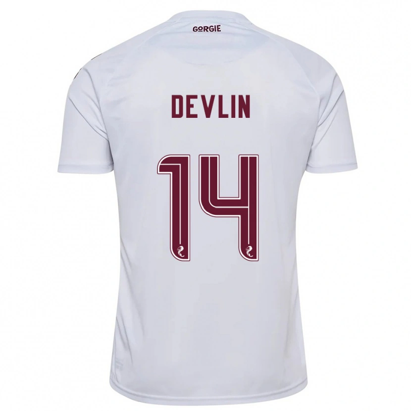 Danxen Niño Camiseta Cammy Devlin #14 Blanco Borgoña 2ª Equipación 2025/26 La Camisa México