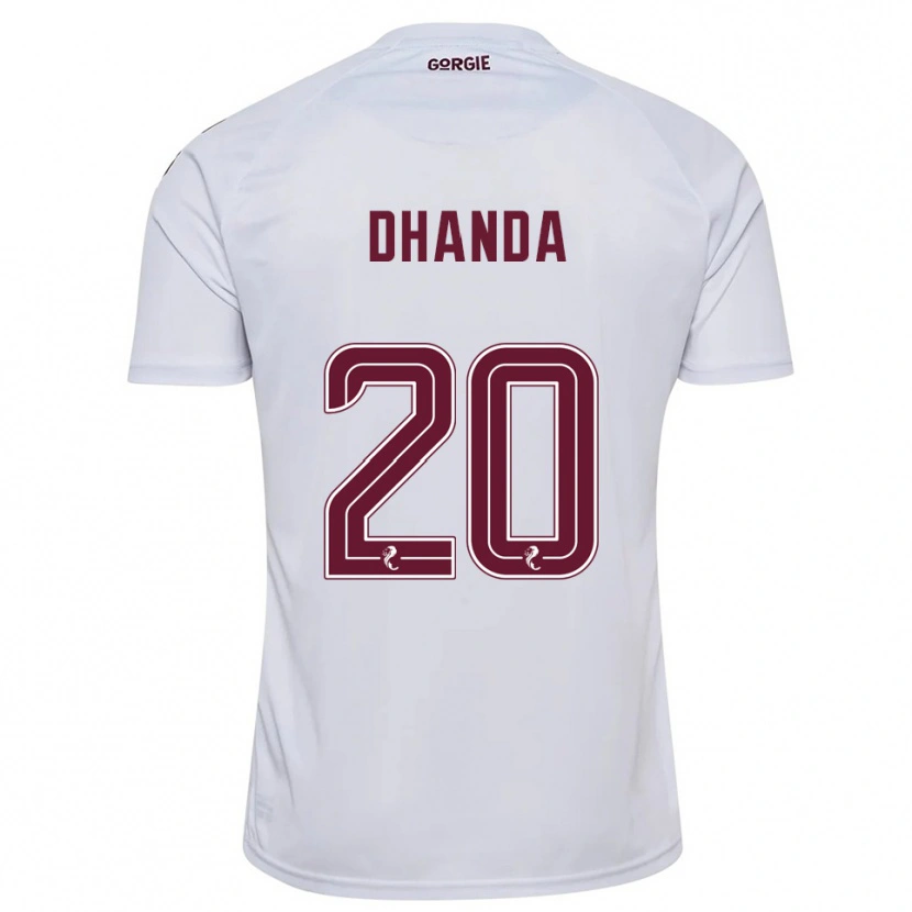 Danxen Niño Camiseta Yan Dhanda #20 Blanco Borgoña 2ª Equipación 2025/26 La Camisa México