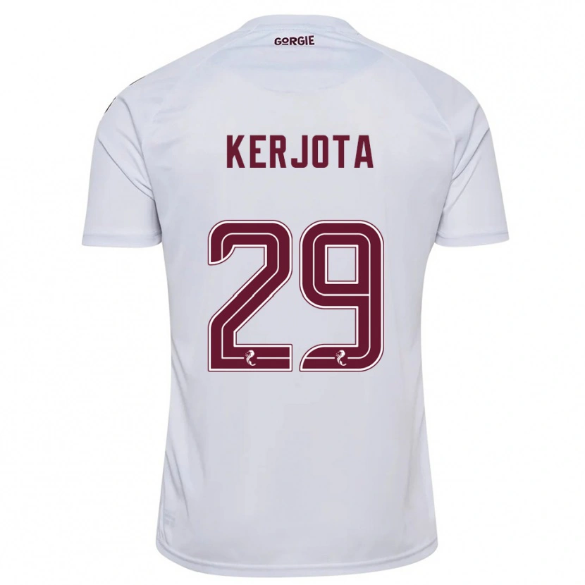 Danxen Niño Camiseta Sabah Kerjota #29 Blanco Borgoña 2ª Equipación 2025/26 La Camisa México
