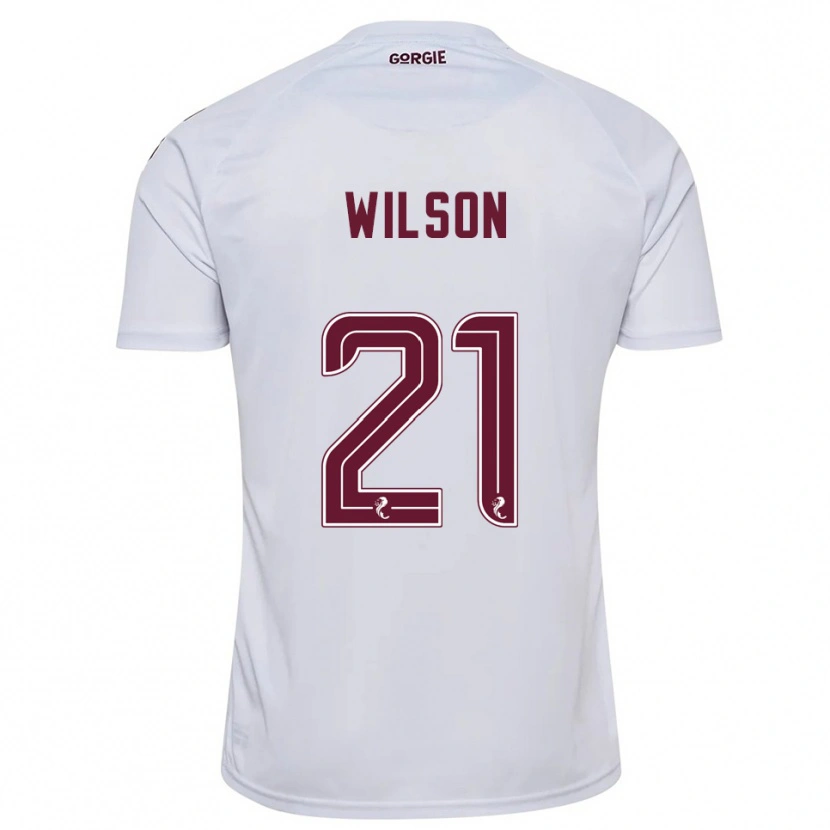 Danxen Niño Camiseta James Wilson #21 Blanco Borgoña 2ª Equipación 2025/26 La Camisa México