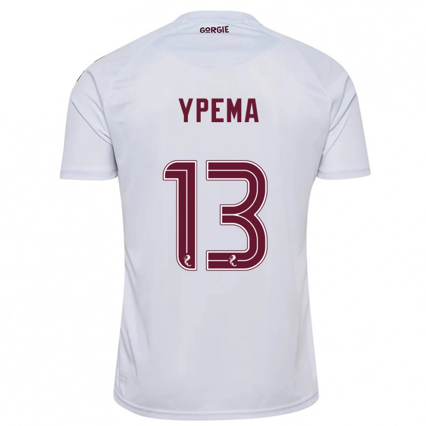 Danxen Niño Camiseta Danique Ypema #13 Blanco Borgoña 2ª Equipación 2025/26 La Camisa México