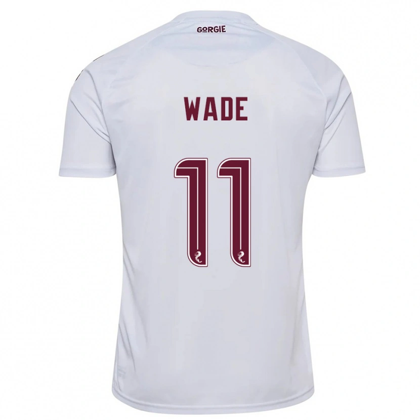 Danxen Niño Camiseta Lauren Wade #11 Blanco Borgoña 2ª Equipación 2025/26 La Camisa México