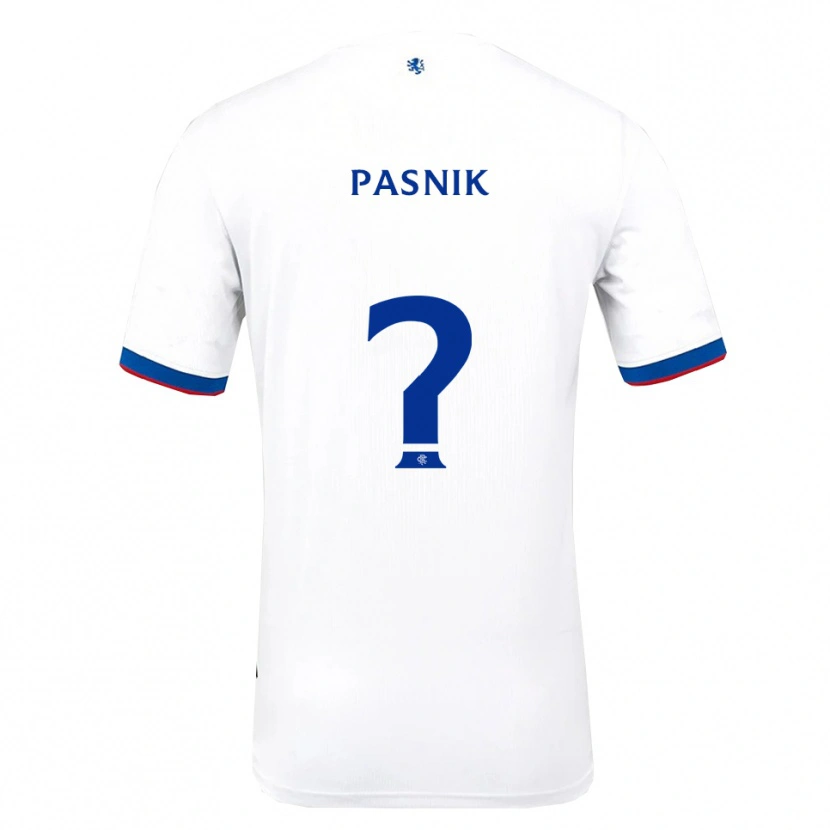 Danxen Niño Camiseta Tyler Pasnik #0 Blanco Rojo Azul 2ª Equipación 2025/26 La Camisa México