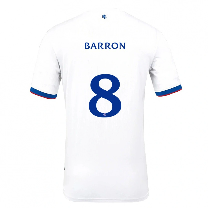 Danxen Niño Camiseta Connor Barron #8 Blanco Rojo Azul 2ª Equipación 2025/26 La Camisa México