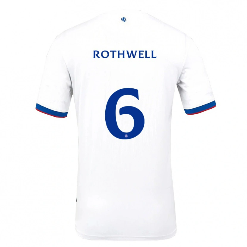 Danxen Niño Camiseta Joe Rothwell #6 Blanco Rojo Azul 2ª Equipación 2025/26 La Camisa México