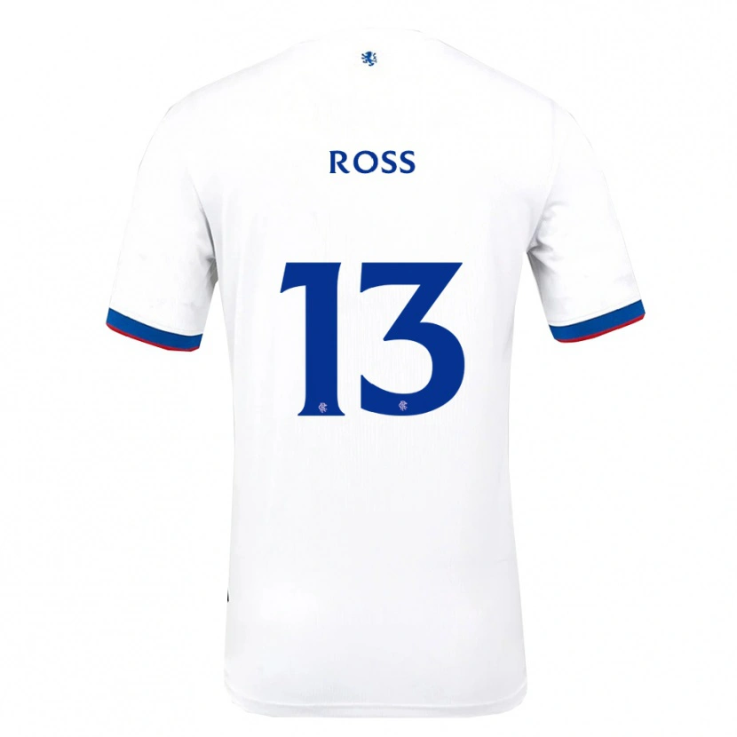 Danxen Niño Camiseta Jane Ross #13 Blanco Rojo Azul 2ª Equipación 2025/26 La Camisa México